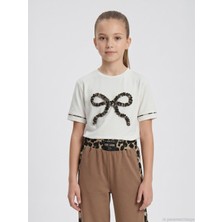 Beneti Kız Çocuk 10-14 Yaş Tişört - Ekru