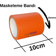 Maskeleme Kağıt Bant Geniş Taban Bandı 100MMX20MT Turuncu