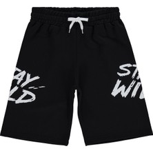 Civil Boys Stay Wild Baskılı 10-13 Yaş Kapri - Siyah