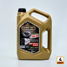 Powerten 5W30 Motor Yağı Parteküllü 5 Litre 4 Adet 1 Koli