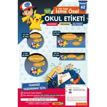 Tuğset Etiket Okul Etiketi Pikachu Kalem Defter Etiketi Özel Isim Yazılabilen Etiket Seti - Isim ETIKETI-T574-OE62