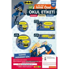 Tuğset Etiket Okul Etiketi Batman Kalem Defter Etiketi Özel Isim Yazılabilen Etiket Seti - Isim ETIKETI-T573-OE61