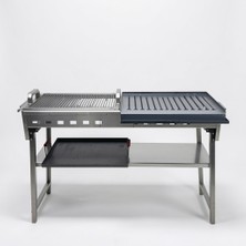Tavuk-Et-Köfte-Balık-Mangalı 35X90 cm Çok Foksiyonlu Katlanır 80 cm Profil Ayak