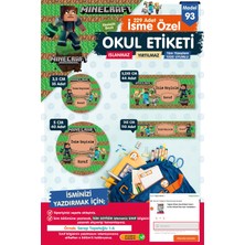 Tuğset Etiket Okul Etiketi Minecraftkalem Defter Etiketi Özel Isim Yazılabilen Etiket Seti - Isim ETIKETI-T577-OE93