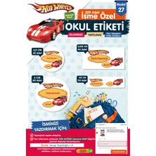 Tuğset Etiket Okul Etiketi Hot Wheels Kalem Defter Etiketi Özel Isim Yazılabilen Etiket Seti - Isim ETIKETI-T557-OE27
