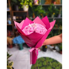 Aden Çiçek Evi PREMİUM 15'Lİ KADİFE PEMBE GÜL BUKETİ – TEK KELEBEK FİGÜRLÜ SÖZ, NİŞAN VE HEDİYELİK 🌸🦋