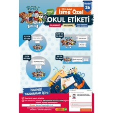Tuğset Etiket Okul Etiketi Paw Patrol Kalem Defter Etiketi Özel Isim Yazılabilen Etiket Seti - Isim ETIKETI-T556-OE26