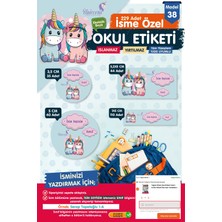 Tuğset Etiket Okul Etiketi Unicorn Kalem Defter Etiketi Özel Isim Yazılabilen Etiket Seti - Isim ETIKETI-T566-OE38