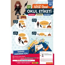 Tuğset Etiket Okul Etiketi Hermione Kalem Defter Etiketi Özel Isim Yazılabilen Etiket Seti - Isim ETIKETI-T554-OE22