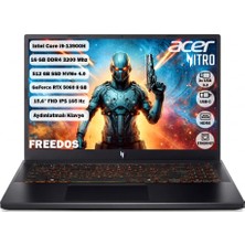 Acer ANV15-52 i9-13900H 16 GB Ram 512 GB SSD Rtx 5060 15.6" Fhd IPS 165 Hz Freedos NH.QZ8EY.004