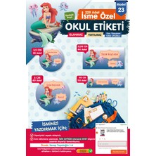 Tuğset Etiket Okul Etiketi Deniz Kızı Ariel Kalem Defter Etiketi Özel Isim Yazılabilen Etiket Seti - Isim ETIKETI-T555-OE23