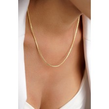 Fiyonk Kuyumculuk 14 Ayar Altın İpek Zincir Kolye 1.60 mm