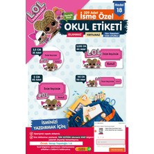 Tuğset Etiket Okul Etiketi  Lol Bebek Kalem Defter Etiketi Özel Isim Yazılabilen Etiket Seti - Isim ETIKETI-T550-OE18