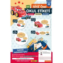 Tuğset Etiket Okul Etiketi Şimşek Mcqueen Kalem Defter Etiketi Özel Isim Yazılabilen Etiket Seti - Isim ETIKETI-T561-OE32