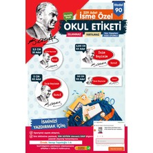 Tuğset Etiket Okul Etiketi Kalem Defter Etiketi Özel Isim Yazılabilen Etiket Seti - Isim ETIKETI-T535-OE90