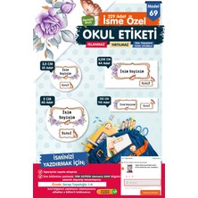 Tuğset Etiket Okul Etiketi Kalem Defter Etiketi Özel Isim Yazılabilen Etiket Seti - Isim Etiketi