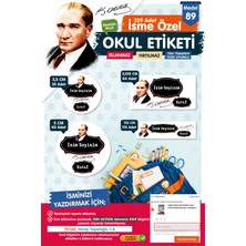 Tuğset Etiket Okul Etiketi Kalem Defter Etiketi Özel Isim Yazılabilen Etiket Seti - Isim ETIKETI-T534-OE89
