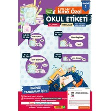 Tuğset Etiket Okul Etiketi Kalem Defter Etiketi Özel Isim Yazılabilen Etiket- Isim Etiketi