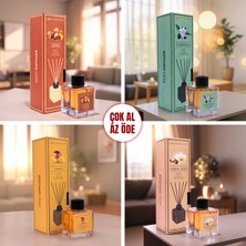 Mouvement 4'lü Çubuklu 100 ml Oda Kokusu Seti (Amber Sandal Mango Gardenya) Reed Diffuser