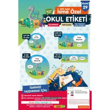 Tuğset Etiket Okul Etiketi Kalem Defter Etiketi Özel Isim Yazılabilen Etiket- Isim Etiketi
