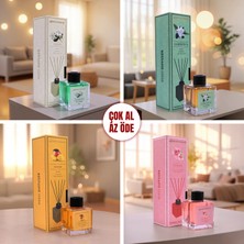 Mouvement 4'lü Çubuklu 100 ml Oda Kokusu Seti (Yasemin Pudra Mango Gardenya) Reed Diffuser