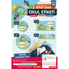 Tuğset Etiket Okul Etiketi Kalem Defter Etiketi Özel Isim Yazılabilen Etiket- Isim Etiketi