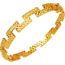 Bilezikci 22 Ayar Altın Zikzaklı Kelepçe Bilezik