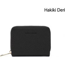 Gönderi(r) Kadın Siyah Floter  Hakiki Deri Dikey Cüzdan