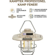 Kamptek Kamp Teknolojisi Şarjlı Powerbank Özellikli Işıldak Kamp Doğa Dış Mekan Lambası Asma Aparatlı