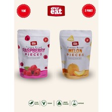 Evereat Frambuaz-Kavun Freeze Dry Meyve Cipsi 2'li Paket Doğal Sağlıklı Atıştırmalık