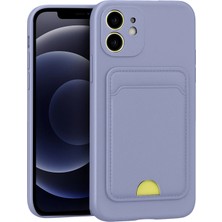 Mey ®   iPhone 11 Kılıf Kelvin Kartvizitli Silikon - Lila Najmaddin