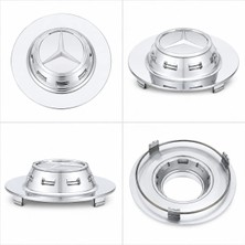 HDF Mercedes Maybach / Gümüş / Jant Göbeği Göbek Kapağı 4 Adet Jant Orta Kapak
