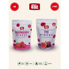 Evereat Frambuaz-Incir Freeze Dry Meyve Cipsi 2'li Paket Doğal Atıştırmalık Seti