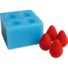 Alze Kimya Hobi Mini Çilek Kalıbı 4\'lü
