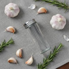 Bg Store Paslanmaz Metal Kapaklı Cam Baharatlık – 3 Farklı Dökme Ayarlı Döner Başlıklı Tuzluk, Pul Biberlik ve Kekiklik (14 cm - 1 Adet)