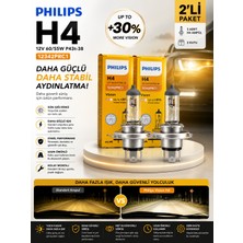 Philips H4 Vision +30% Daha Fazla Işık Far Ampulü 2'li Set Gün Işığı Rengi Uzun Ömürlü