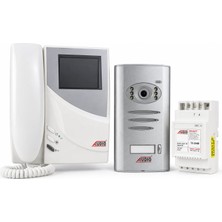 Audio 001389 Görüntülü Villa Diafon Seti 3.5” Renkli Monitörlü Tek Daire Kamera ve Adaptör Dahil