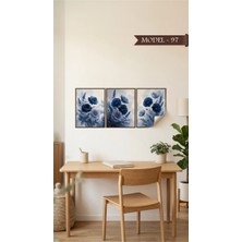 Sihirli Tahta Statik Tutunma Özellikli Tablo - Poster Çiçek (Model- 97)