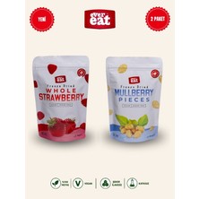Evereat Çilek-Dut Freeze Dry Meyve Cipsi 2'li Paket Doğal Sağlıklı Atıştırmalık