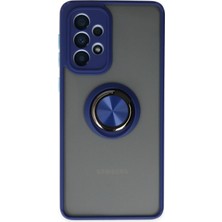 Mey ®  Samsung Galaxy A33 5g Kılıf Montreal Yüzüklü Silikon Kapak - Lacivert Najmaddin
