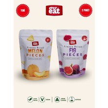 Evereat Kavun-Incir Freeze Dry Meyve Cipsi 2'li Paket Doğal Atıştırmalık Seti