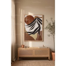 Tontilika Doğa Üzerine Minimalist Dokunuşlar 1. Kalite Ahşap Çerçeveli Tablo