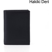 Gönderi(r) Erkek Lacivert  Hakiki Deri Dikey Cüzdan