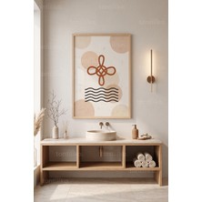 Tontilika Soyut Modern Geometrik Doğa Temalı 1. Kalite Ahşap Çerçeveli Tablo