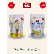 Evereat Ananas-Dut Freeze Dry Meyve Cipsi 2'li Paket Doğal Sağlıklı Atıştırmalık