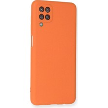 Mestore Samsung Galaxy A12 Kılıf Nano Içi Kadife Silikon - Turuncu