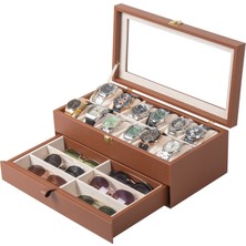 384 Premium Box Saat Kutusu 12’li ve 6’lı Gözlük Kutusu – Saat Organizeri – Premiumbox