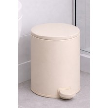 Primanova Cigo Compact 3 Lt Banyo Mutfak Ofis Çelik Çöp Kovası - Mat Bej