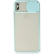 Mestore Apple Iphone x Kılıf Palm Buzlu Kamera Sürgülü Silikon - Turkuaz