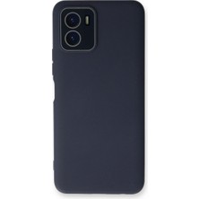 Mestore Vivo Y15S Kılıf Lansman Glass Kapak - Lacivert